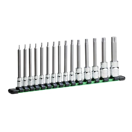 Capri Tools Long Star Bit Socket Set, 15 pcs 30500-15TBL